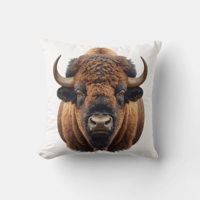 Cojín Decorativo Bisonte / Búfalo (Anverso)