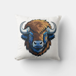 Cojín Decorativo bisonte de cuernos grandes