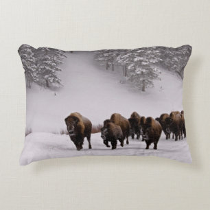 Cojín Decorativo Bisonte en invierno