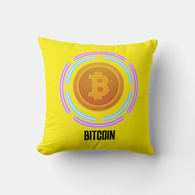 COJÍN DECORATIVO BITCOIN (Anverso)