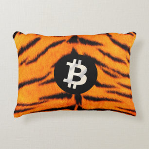 Cojín Decorativo Bitcoin Animal (Tigre, Estilo 1)