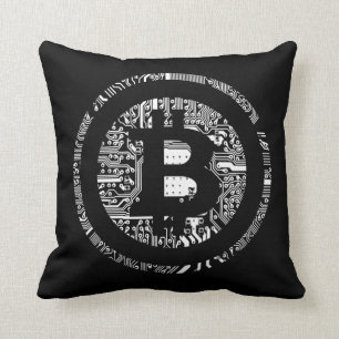Cojín Decorativo Bitcoin Black Edition