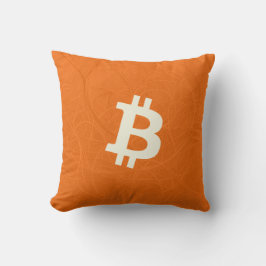 Cojín Decorativo Bitcoin Clásico Naranja (Neurona)