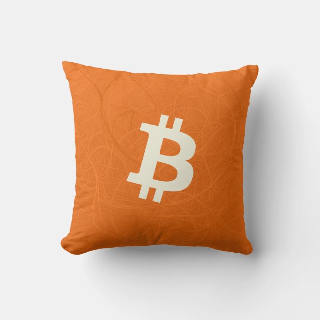 Cojín Decorativo Bitcoin Classic Orange (Neuron) (Anverso)