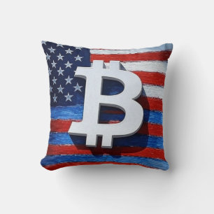Cojín Decorativo Bitcoin USA
