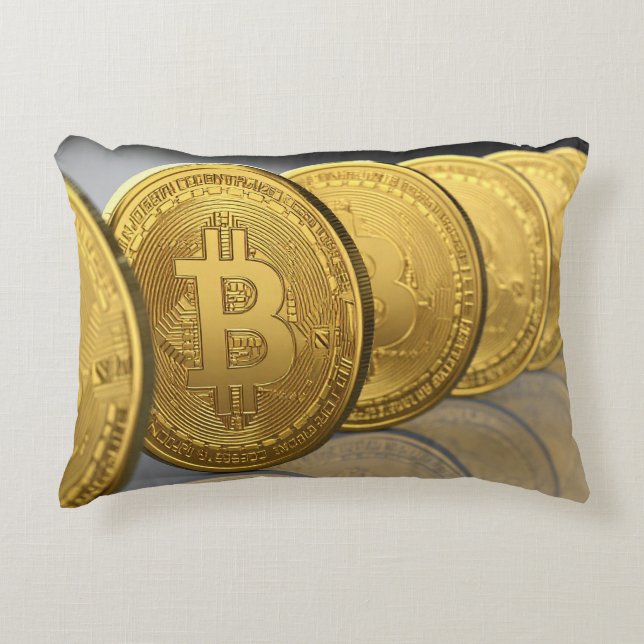 Cojín Decorativo bitcoins (Anverso)