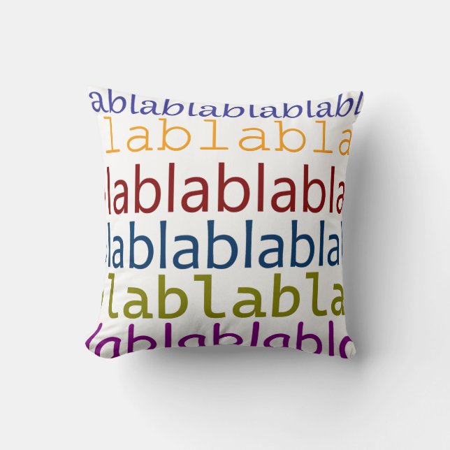 Cojín Decorativo Blablabla (Anverso)