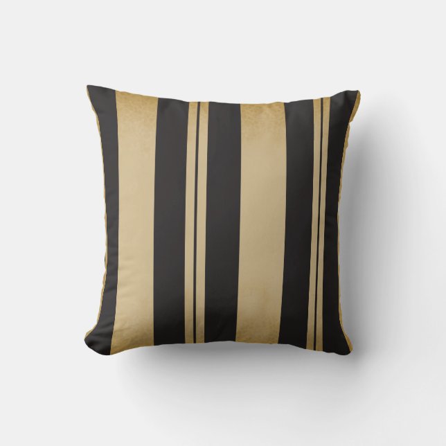 Cojín Decorativo Black and Tan Stripe (Anverso)