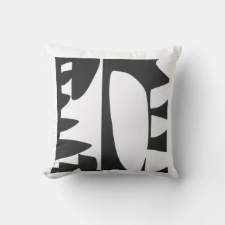 Cojín Decorativo Black and white abstract color block art throw pil