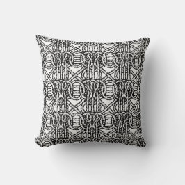 Cojín Decorativo Black and White braided pattern