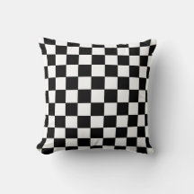 Black and White Checkered Cushion Pillow