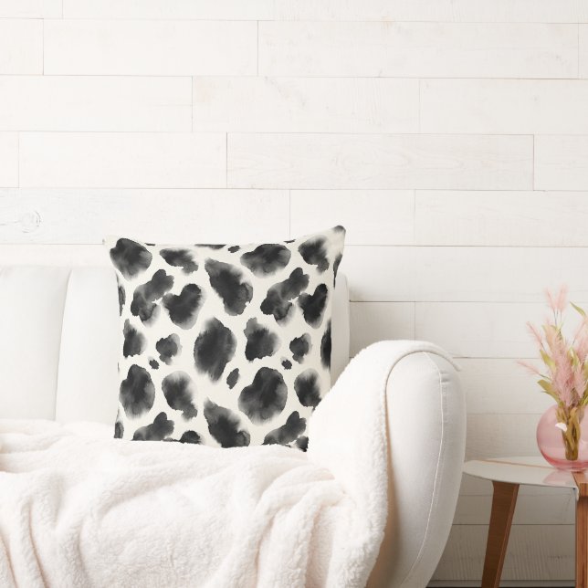 Cojín Decorativo Black and White Cow Print Pattern (Sofá)