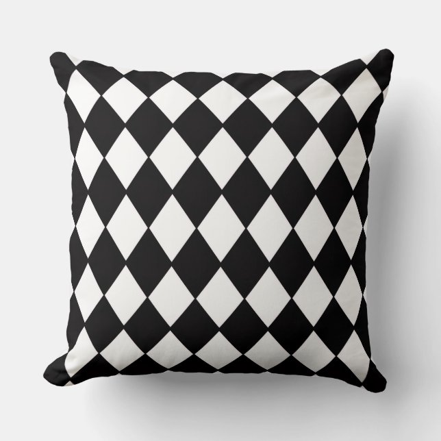 Cojín Decorativo Black and White Harlequin (Anverso)