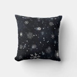 Cojín Decorativo Black and White Snowflake