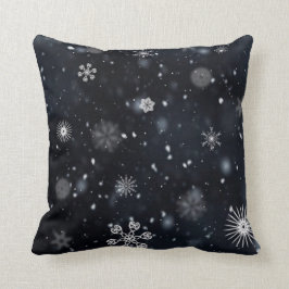 Cojín Decorativo Black and White Snowflake