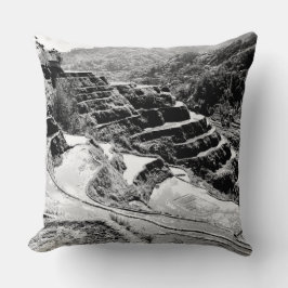 Cojín Decorativo Black and White Symphony of the Banaue Rice Terrac