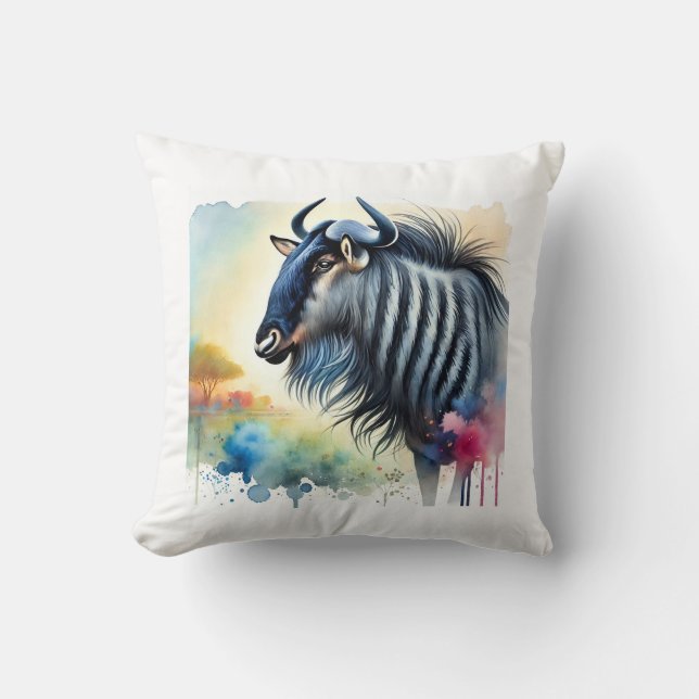 Cojín Decorativo Black Bearded Blue Wildebeest 290824AREF129 - Wate (Anverso)