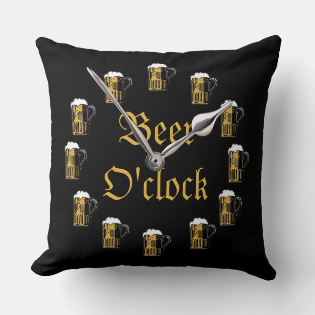 Cojín Decorativo Black Beer O'Clock (Anverso)