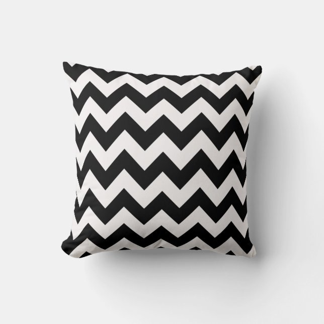 Cojín Decorativo Black Bold Chevron (Anverso)