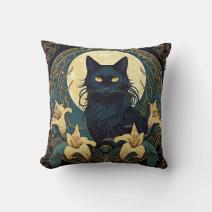 Cojín Decorativo Black Cat Lillies