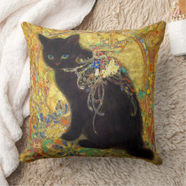Cojín Decorativo Black cat with mysterious eyes