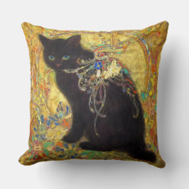 Cojín Decorativo Black cat with mysterious eyes