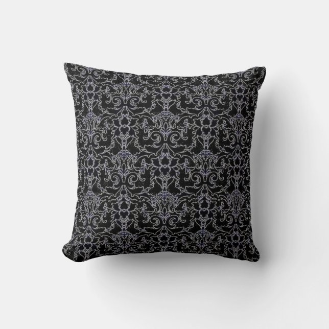 Cojín Decorativo Black Damask American MoJo Pillow (Anverso)