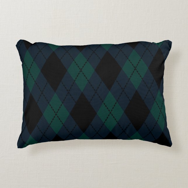 Cojín Decorativo Black Diamond Tartan Pillow (Anverso)