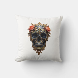 Cojín Decorativo Black/Gold Skull