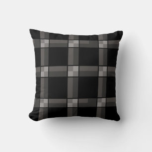Cojín Decorativo Black Gray Check