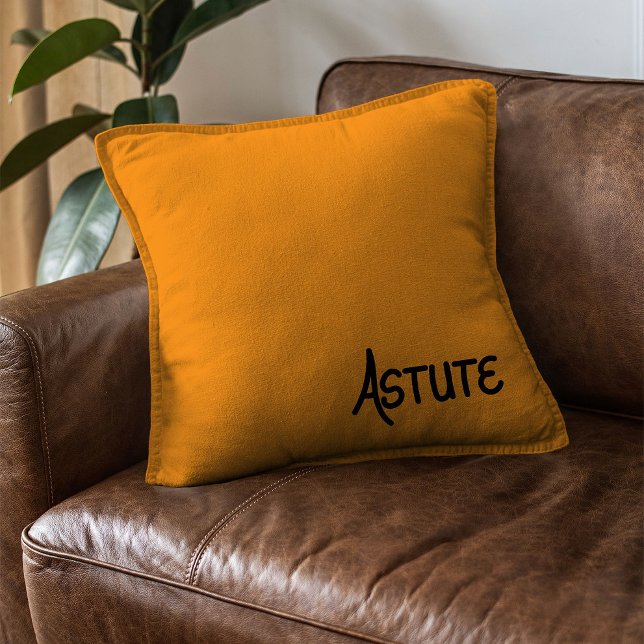 Cojín Decorativo Black Hand lettered complimentary word Astute (Subido por el creador)