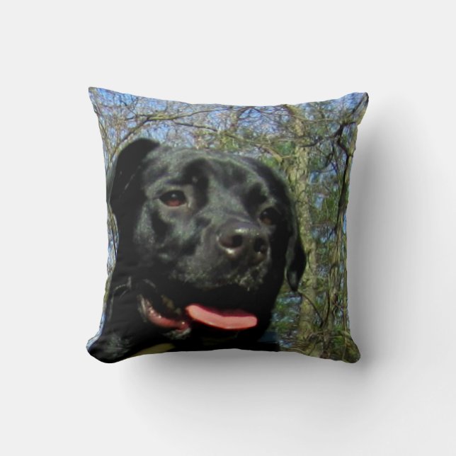 Cojín Decorativo Black Lab Mix Dog (Anverso)