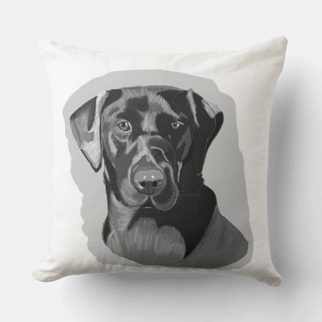 Cojín Decorativo Black Labrador Cushion (Anverso)