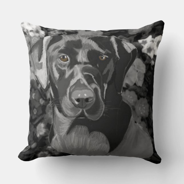 Cojín Decorativo Black Labrador Cushion (Anverso)