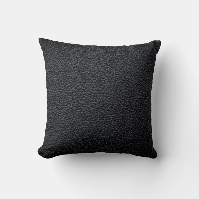 Cojín Decorativo Black leather texture or background. leather,textu (Anverso)