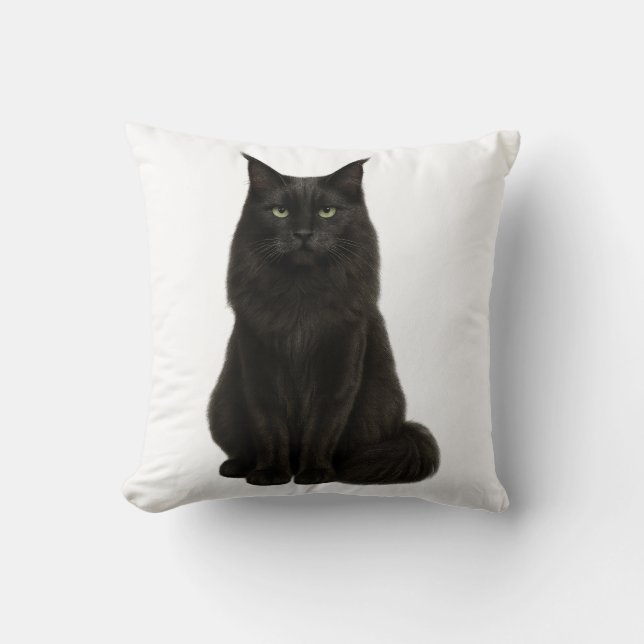 Cojín Decorativo Black Maine Coon Pillow (Anverso)