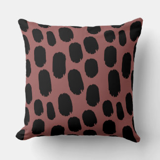 Cojín Decorativo Black Painted Spots - Black on Brown 955251