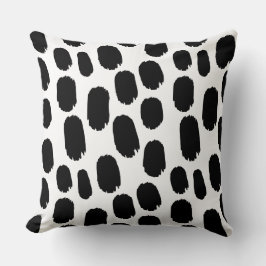 Cojín Decorativo Black Paintts Spots - Black on White
