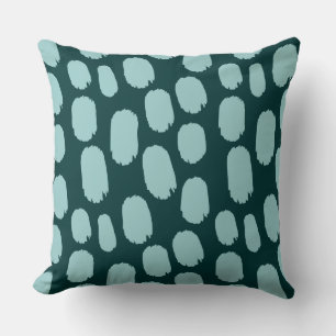 Cojín Decorativo Black Paintts Spots - Lt Blue Green en Dk Green