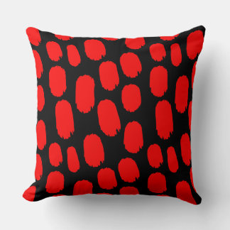 Cojín Decorativo Black Paintts Spots - Red on Black