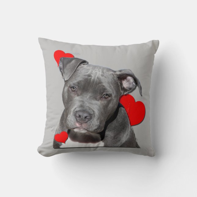 Cojín Decorativo Black Pit Bull Staffordshire (Anverso)