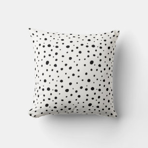 Cojín Decorativo Black Polka Dots Minimal Resumen moderno