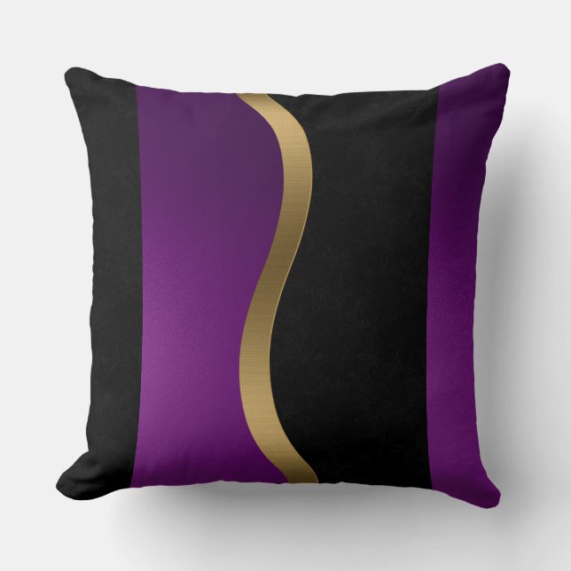 Cojín Decorativo Black Purple Gold (Anverso)