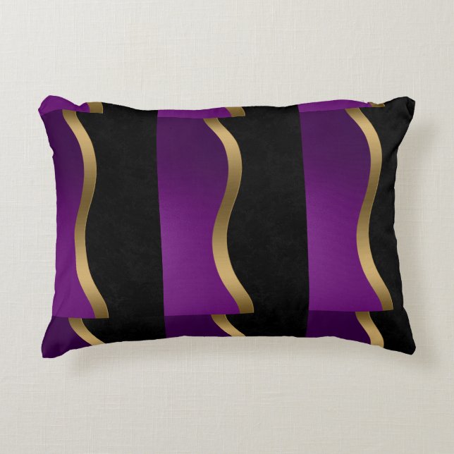 Cojín Decorativo Black Purple Gold (Anverso)