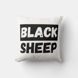 Cojín Decorativo Black Sheep Bold Distressed Rebel Streetwear Art