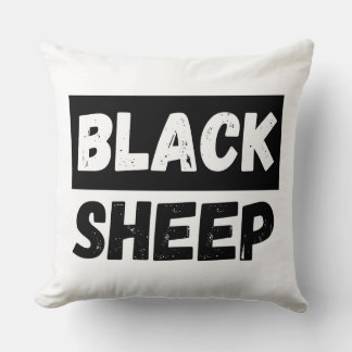 Cojín Decorativo Black Sheep Bold Distressed Rebel Streetwear Art