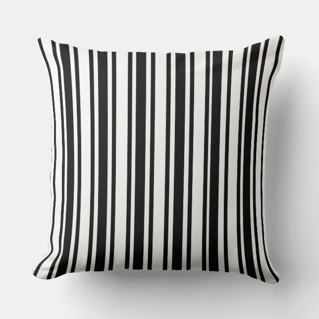Cojín decorativo Black Stripe/Chevron (Anverso)