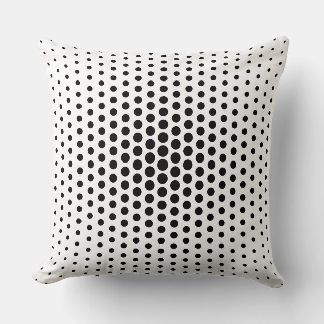Cojín Decorativo Black Techno Dots Modern (Anverso)