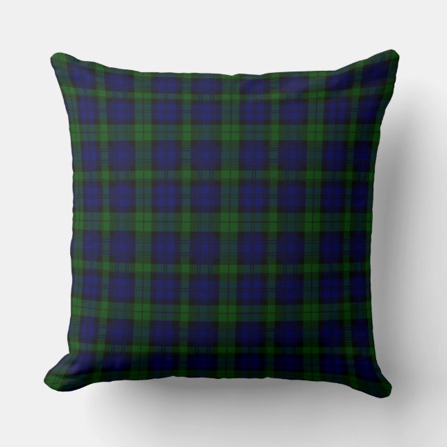 Cojín Decorativo Black Watch Tartan Blue Green Plage (Anverso)