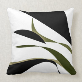 Cojín Decorativo Black Wavy Army Green